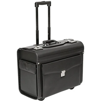 Image of Tassia Rolling Pilot Case, Wheeled Business Executive Luggage Cabin Case Suitcase, Flight Laptop Bag, Travel Carry Ons Bag