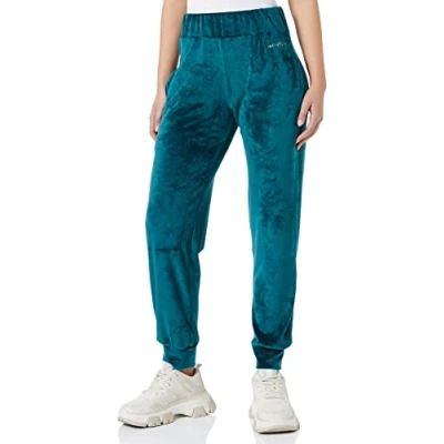 Image of KENDALL &amp; KYLIE Women&#039;s K&amp;K W VEROUR HIGH Rise Jogger KKW3711721 Pants, Emerald, S