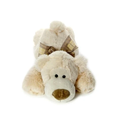 Image of Mousehouse Gifts 38cm Stuffed Animal Polar Bear Teddy Soft Toy Suitable for Newborn Baby Boy or Girl