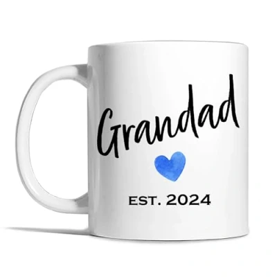 Image of Risk A Designs Grandad Est 2024 Mug, Gift, Birthday Grandfather Grandparent Pregnancy Reveal Gift