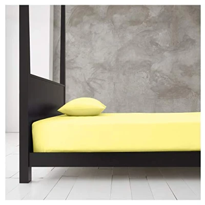 Image of Gaveno Cavailia Super Soft Plain Dyed Diamond Deep Fitted Sheet [ Double Yellow ]