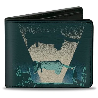 Image of Horror Movies Wallet, Bifold, The Exorcist Vintage Regan Levitation Scene Poster, Vegan Leather,