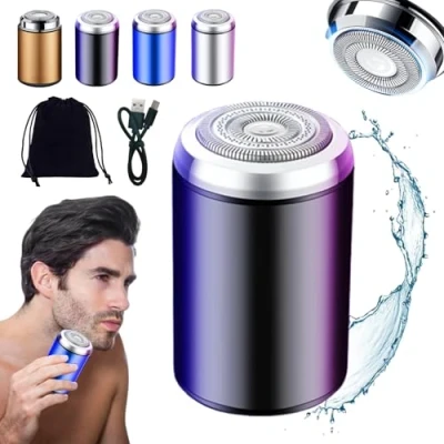 Image of Sopami Mini Electric Shaver, Portable Shaver Sopami, Men&#039;s Razor for Men, USB Rechargeable Waterproof Beard Trimmer (Black)