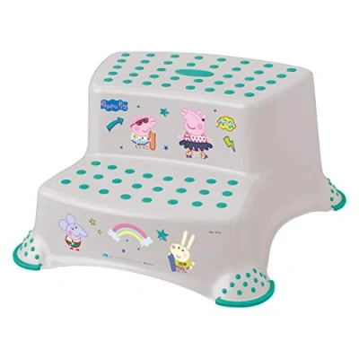 Image of Peppa Pig Double Lightweight Step Stool for Your Child Ideal Kitchen and Bathroom Providing Independence with This Two Solution EU