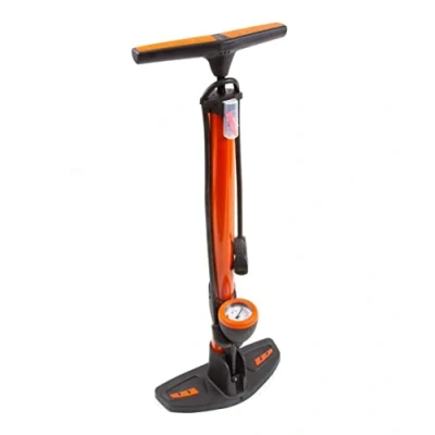 Image of Bike Track Floor Pump High Pressure With Gauge Metal Heavy Duty Schrader Presta 160 PSI RRP £24.99