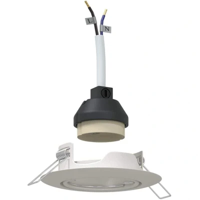 Image of vidaXL Recessed Spotlights 12 pcs Round GU10 White Ø90 mm Steel