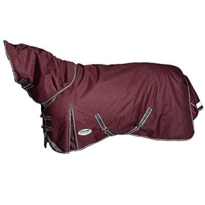 Image of WeatherBeeta ComFiTec Plus Dynamic II Detach A Neck Medium Horse Rug, Maroon/Grey/White, 6&#039;5