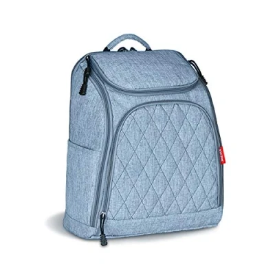 Image of SONARIN Multifunction Baby Nappy Changing Backpack with Mat and Stroller Strap,Large Capacity,Diaper Bag,Travel Organizer,Waterproof, Large Opening on The Back,Stylish(Blue)