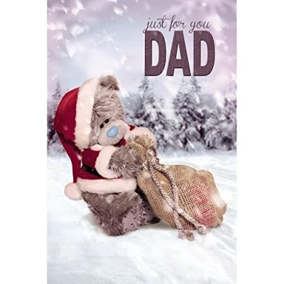 Image of Me To You 3D Holographic Dad Bear Christmas Card
