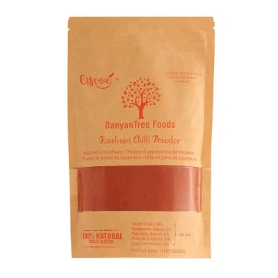 Image of BanyanTree Foods Kashmiri Chilli Powder Red 200g All Natural Premium Quality Indian Origin