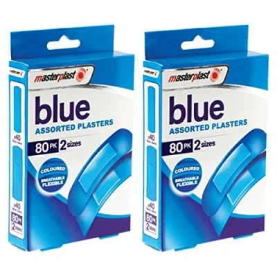 Image of Blue Assorted plasters 2 x 80 pck (160 in Total) Sizes