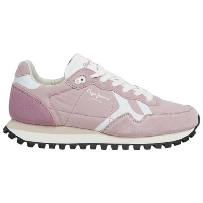 Image of Pepe Jeans BRIT Trainers, Women&#039;s, Size: 5, Lavender purple Leather/synthetics