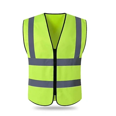 Image of AKEIVN Hi Vis Vests for Women Men High Visibility Reflective Safety Security Vest with Zipper Front Meets ANSI/ISEA Standards（Large,Yellow(cloth)) (AKEIVN)