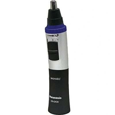 Image of Panasonic All in One Nose &amp; Ear Hair Trimmer with Dual Edge Stainless Steel Blade, Wet/Dry Operation Protective Cap Black * Batteries Included