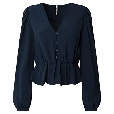 Image of Pepe Jeans Women&#039;s Edita Shirt, Blue (Dulwich), XS