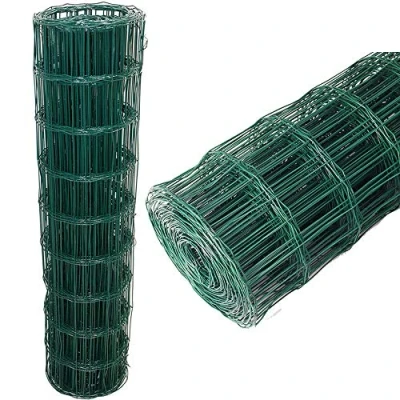 Image of Green Wire Mesh Fencing PVC Coated 90cm Height 25M Length Fence Roll for Garden Poultry Netting Chicken Hardware Cloth