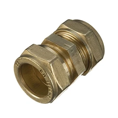 Image of 8mm Brass Compression Coupling Pack of 2