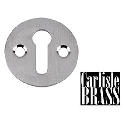 Image of Carlisle Brass Victorian Keyhole Escutcheon Cover 32mm Satin Chrome