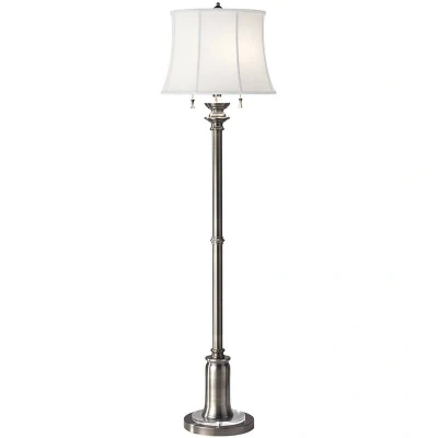 Image of Stateroom 2 Light Floor Lamp Antique Nickel, E27