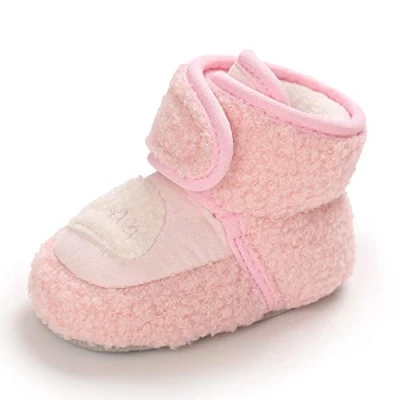 Image of MASOCIO Baby Shoes Booties Girls Infant Newborn Winter Boots Slippers First Walking Pink Size 3 UK 6 12 Months