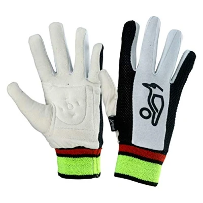 Image of KOOKABURRA PADDED CHAMOIS WICKET KEEPING INNERS M, Black
