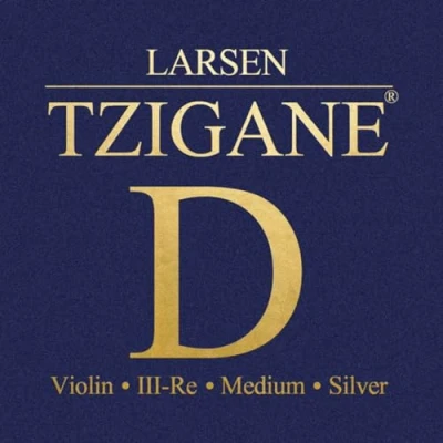 Image of LARSEN strings violin Tzigane multifilament fibre core D silver medium