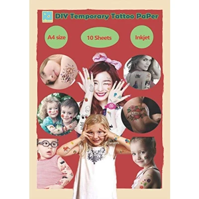 Image of 10 Sheets DIY A4 Temporary Tattoo Transfer Paper Printable Customized for Inkjet Printer Halloween Tattoos