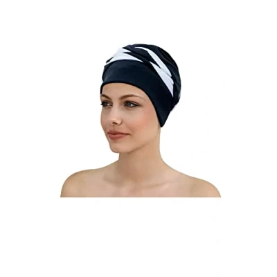 Image of Fashy Exclusive Swimming Cap with Cord 3493 20 Black/White