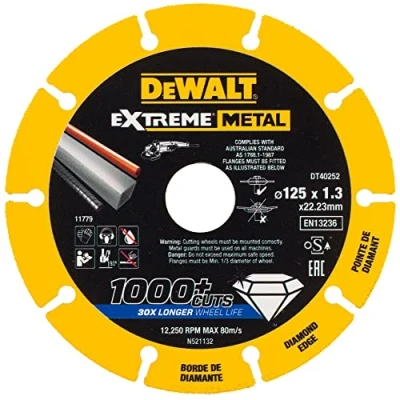 Image of DT40252 QZ Disco de corte con borde diamantado Extreme Metal 125x1.3x22.3mm
