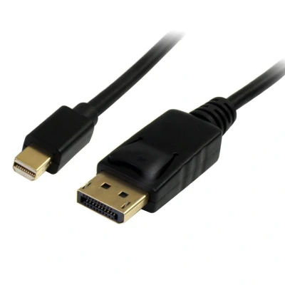 Image of StarTech.com MDP2DPMM2M 2 m Mini DisplayPort to Cable, M/M, mDP DP 1.2 Adapter Thunderbolt with HBR2 Support,Black