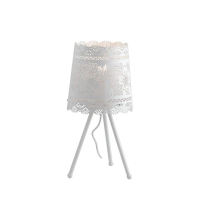 Image of CLUNY Table Lamp with Round Tapered Shade White 20x46cm