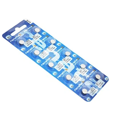 Image of 10 x Genuine Renata 377 SR626SW Swiss Made Wrist Watch Low Discharge Silver Oxide 1.55v Battery Batteries Part of the Crazy4fones Accessory Range