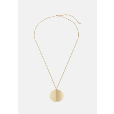 Image of Fossil Women&#039;s Harlow Locket Collection Gold Tone Stainless Steel Pendant Necklace, JF04738710