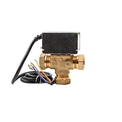 Image of Team Controls 3 Port Mid Position Motorised Zone Valve 28mm 5 Wire, Direct Replacement for Honeywell V4073A, Tower, Banico, Horstmann…