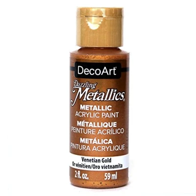 Image of Deco Art Americana Acrylic Metallic Paint, Venetian&#039;s Gold, 59 ml (Pack of 1)