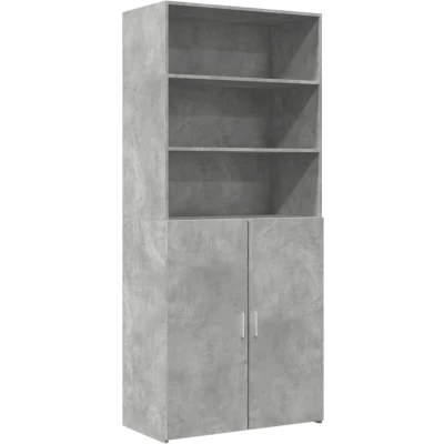 Image of vidaXL Sideboard Grey Cement 80 x 42.5 185 cm in Multilayer Wood