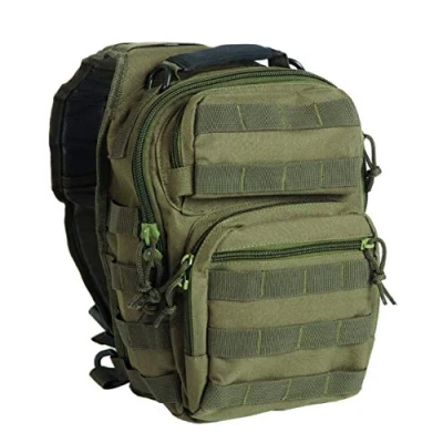Image of Mil Tec One Strap Assault Pack Sm Backpack, Olive, 30 x 22 13 cm