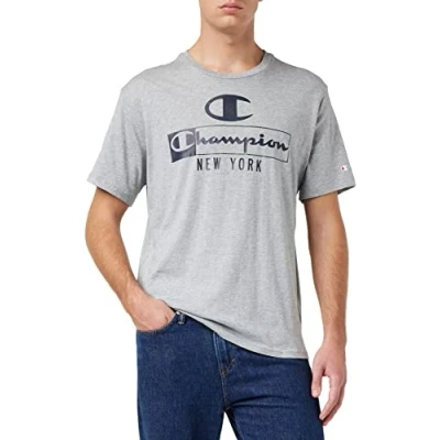 Image of Champion Men&#039;s Graphic Shop Authentic S Short Sleeve T Shirt, Light Grey Melange,