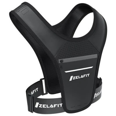 Image of ZelaFit® Running Vest Phone Holder Reflective Accessories Waterproof Pouch Key Size Adjustable Lightweight Men &amp; Women (Black)