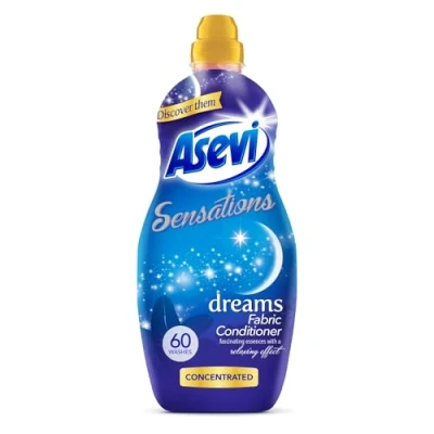 Image of Asevi Sensations Fabric Softener, Laundry Conditioner, Liquid 1320ML, 60 Washes, Dreams