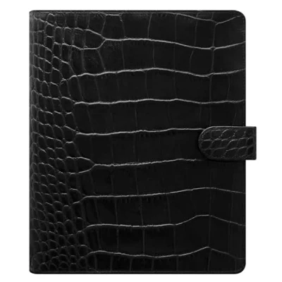 Image of Filofax A5 Classic Croc organiser Ebony