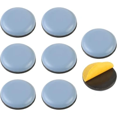 Image of LICQIC Furniture Sliders for Carpet, 8 Pcs PTFE Teflon Appliance Sliders, Self Adhesive Glides Heavy Items (Round, 25 x mm)