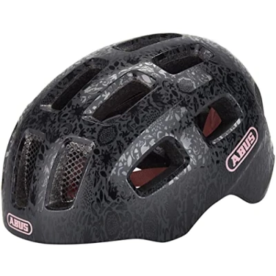 Image of ABUS Youn I 2.0 bike helmet with light for children, teenagers and young adults girls boys black, size S