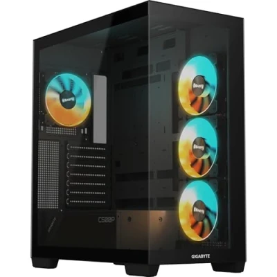Image of GIGABYTE Panoramic Stealth GB C500P ST ATX Mid Tower PC Case Black, Black