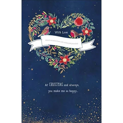 Image of with Love ... Multi Caption Christmas Greeting Card Stick On Captions 648030