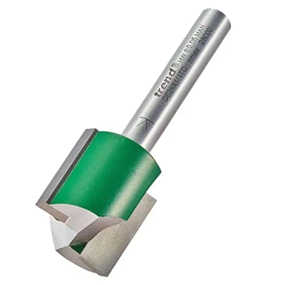 Image of Trend CraftPro Straight Two Flute Router Cutter Bit, 1/4 Inch Shank, 19.1mm Cut Diameter &amp; Length, Tungsten Carbide Tipped, C029X1/4TC