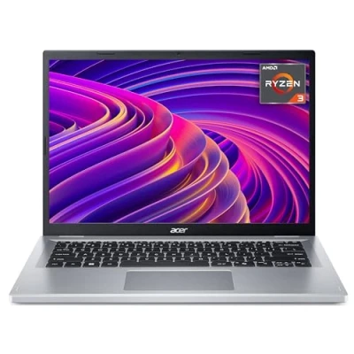 Image of acer Aspire Go 14 AG14 21P Laptop AMD Ryzen 3 7320U, 8GB, 128GB SSD, Integrated Graphics, 14&quot; WUXGA, Windows 11, Silver