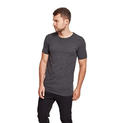 Image of Urban Classics Fitted Stretch TEE Basic Tshirt, Men&#039;s, Size: XL, Charcoal