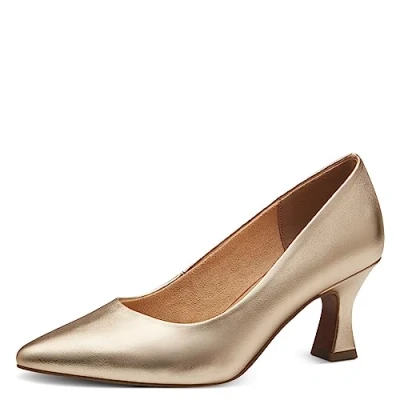 Image of Marco Tozzi Classic heels, Women&#039;s, Size: 3, Gold High quality imitation leather