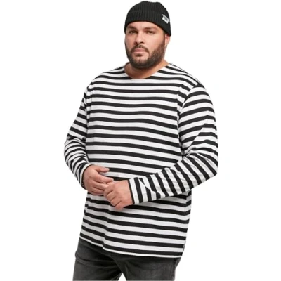Image of Urban Classics Stripe LS Long sleeved top, Men&#039;s, Size: Large, White/black